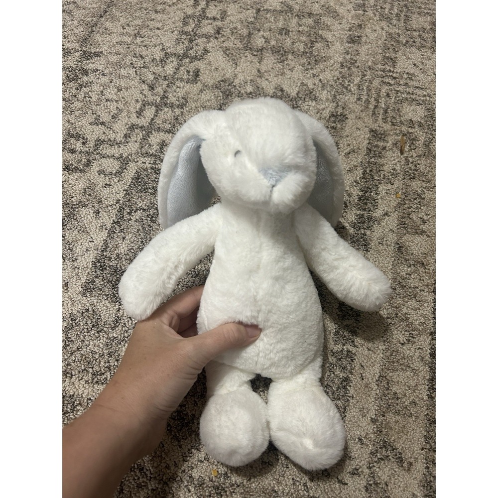 Mud Pie Mudpie White Bunny Rabbit 14" Plush Stuffed Animal Baby Toy